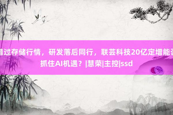 错过存储行情，研发落后同行，联芸科技20亿定增能否抓住AI机遇？|慧荣|主控|ssd
