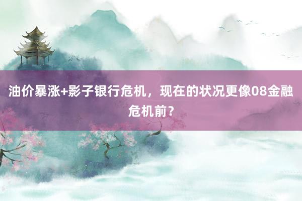 油价暴涨+影子银行危机，现在的状况更像08金融危机前？