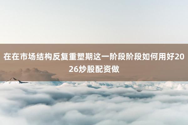 在在市场结构反复重塑期这一阶段阶段如何用好2026炒股配资做