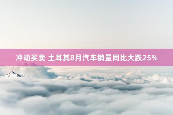 冲动买卖 土耳其8月汽车销量同比大跌25%