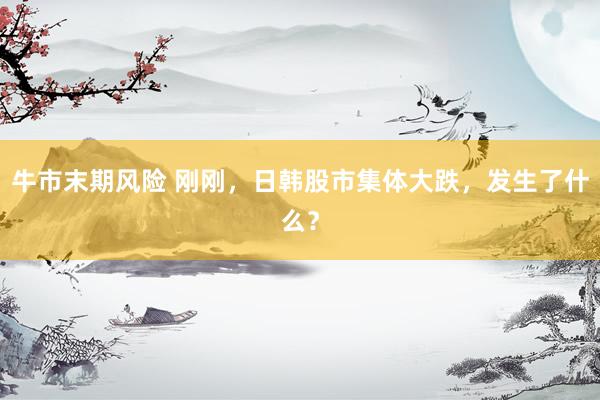 牛市末期风险 刚刚,日韩股市集体大跌,发生了什么?